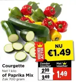Vomar Voordeelmarkt Courgette of Paprika Mix aanbieding