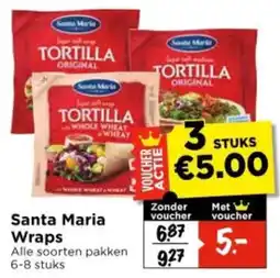 Vomar Voordeelmarkt Santa Maria Wraps aanbieding