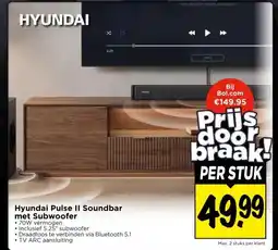 Vomar Voordeelmarkt Hyundai Pulse II Soundbar met Subwoofer aanbieding