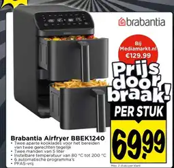 Vomar Voordeelmarkt Brabantia Airfryer BBEK1240 • aanbieding