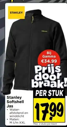 Vomar Voordeelmarkt Stanley Softshell Jas aanbieding