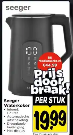 Vomar Voordeelmarkt Seeger Waterkoker aanbieding