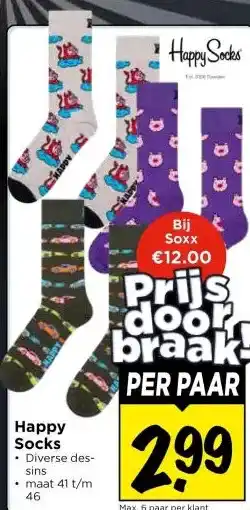 Vomar Voordeelmarkt Happy Socks aanbieding