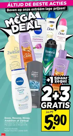 Vomar Voordeelmarkt Alle Dove, Rexona, Nivea, Andrélon of Zwitsal aanbieding