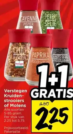 Vomar Voordeelmarkt Verstegen Kruiden- strooiers of Molens aanbieding