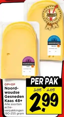 Vomar Voordeelmarkt Noord- woudse Gesneden Kaas 48+ aanbieding