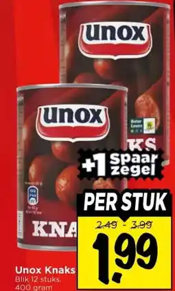 Vomar Voordeelmarkt Unox Knaks aanbieding