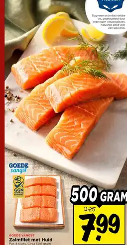 Vomar Voordeelmarkt GOEDE VANGST Zalmfilet met Huid aanbieding