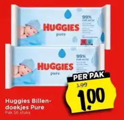 Vomar Voordeelmarkt Huggies Billendoekjes Pure aanbieding