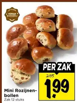 Vomar Voordeelmarkt Mini Rozijnen- bollen aanbieding