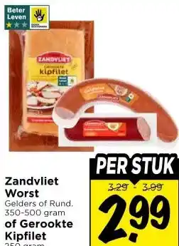 Vomar Voordeelmarkt Zandvliet Worst of Gerookte Kipfilet aanbieding