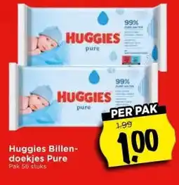 Vomar Voordeelmarkt Huggies Billen- doekjes Pure aanbieding