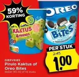 Vomar Voordeelmarkt DIEPVRIES Pirulo Kaktus of Oreo Bites aanbieding
