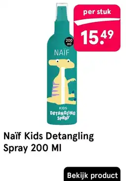 Etos Naïf Kids Detangling Spray aanbieding