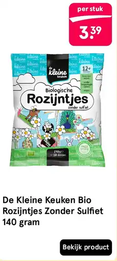 Etos de kleine keuken biologische rozijntjes zonder sulfiet aanbieding