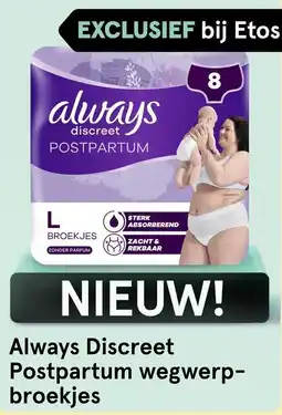Etos Always Discreet Postpartum wegwerp-broekjes aanbieding