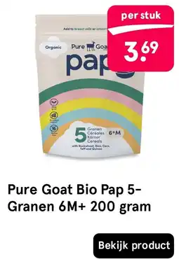 Etos Pure Goat Bio Pap 5-Granen 6M+ aanbieding