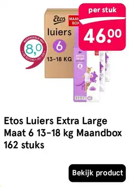Etos Etos Luiers Extra Large aanbieding