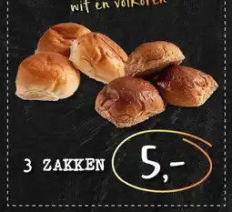 Bakkerij 't Stoepje Zachte bollen wit en volkoren aanbieding