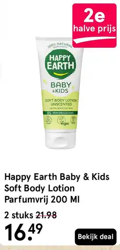 Etos Happy Earth Baby & Kids Soft Body Lotion aanbieding