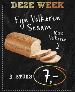 Bakkerij 't Stoepje Fijn Volkoren Sesam aanbieding