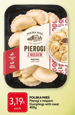 Food Plus Polska wieś Pierogi z mięsem aanbieding
