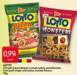 Food Plus Lotto corn puff crisps aanbieding