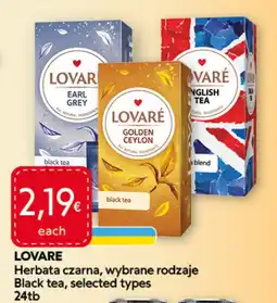 Food Plus Lovare black tea, selected types aanbieding