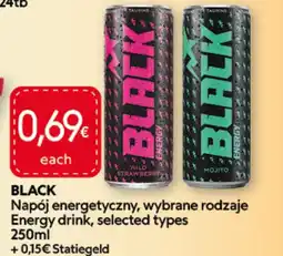 Food Plus black energy drink aanbieding