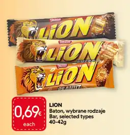 Food Plus Lion baton, wybrane rodzaje aanbieding