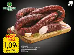 Food Plus Lukullus Wood smoked sausage aanbieding