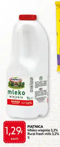 Food Plus Piątnica Mleko wiejskie 3,2% aanbieding