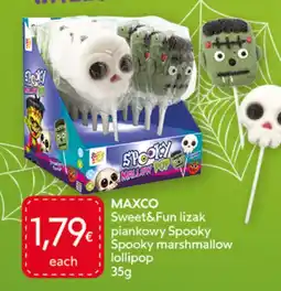 Food Plus MAXCO Spooky marshmallow lollipop aanbieding