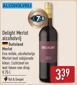 ALDI Delight Merlot alcoholvrij aanbieding
