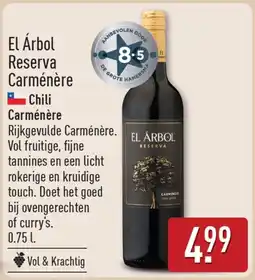 ALDI El Árbol Reserva Carménère aanbieding
