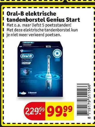 Kruidvat Oral-b elektrische tandenborstel genius start aanbieding