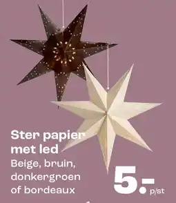 Kwantum Ster papier met led aanbieding