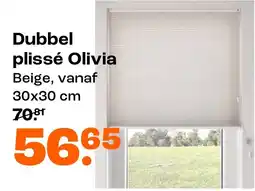 Kwantum Dubbel plissé Olivia aanbieding