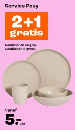 Kwantum Servies Posy aanbieding