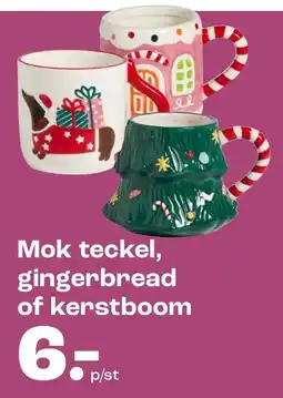 Kwantum Mok teckel, gingerbread of kerstboom aanbieding