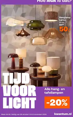 Kwantum Hanglamp Lares Bruin aanbieding