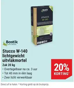 Pontmeyer Bostik Stucco W-140 Lichtgewicht Uivlakmortel aanbieding