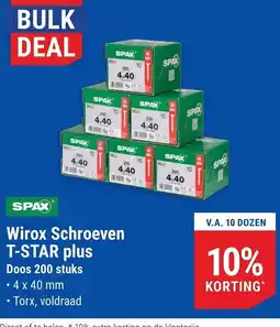 Pontmeyer Spax wirox schroeven t-star plus aanbieding