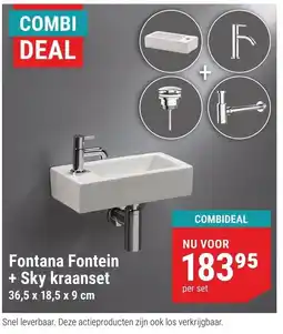 Pontmeyer Fontana Fontein + Sky kraanset aanbieding