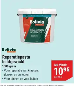 Pontmeyer Bolivia reparatiepasta lichtgewicht aanbieding