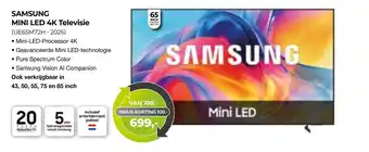 Samsung Mini LED 4K Televisie
