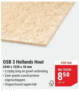 Pontmeyer Hollands Hout OSB 3 aanbieding