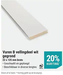 Pontmeyer Vuren B vellingdeel wit gegrond aanbieding
