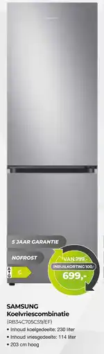 EP Beerepoot SAMSUNG Koelvriescombinatie (RB34C705CS9/EF) aanbieding