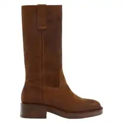 Wehkamp Sacha suède laarzen met profielzool - cognac aanbieding